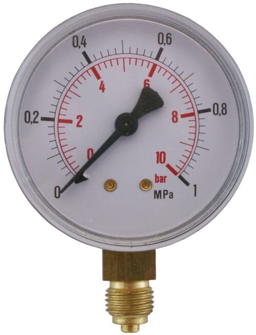 MANOMETER 1/4" 10 BAR 63MM NER
